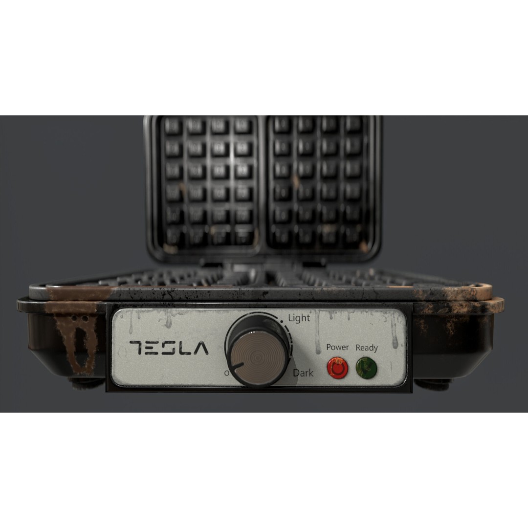 Waffle Maker 3D Model – Low Poly PBR Game Asset, FBX - View 6