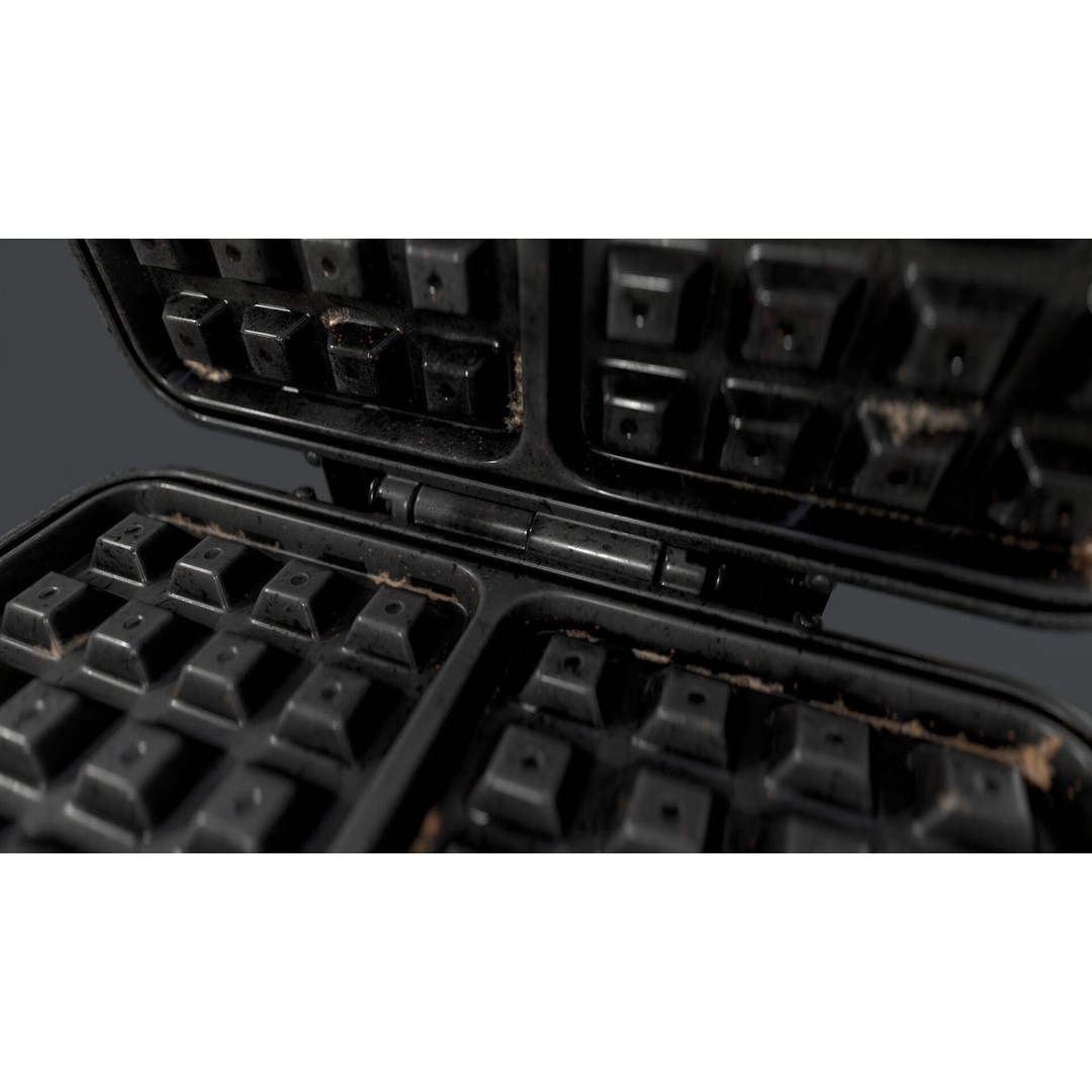 Waffle Maker 3D Model – Low Poly PBR Game Asset, FBX - View 7