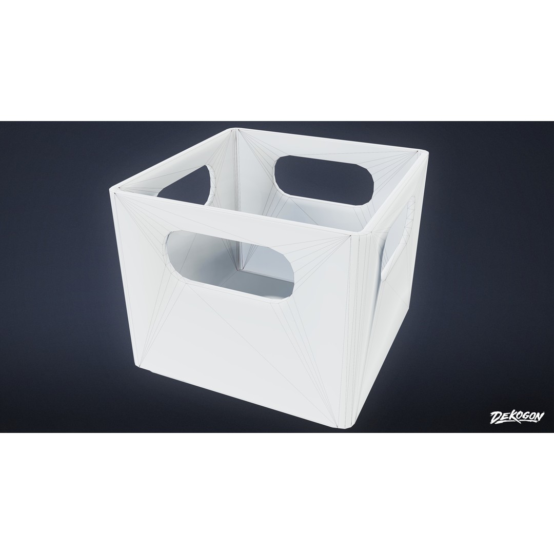 Food Crate 3D Model – Low Poly Game Asset, FBX with PBR Textures - View 10