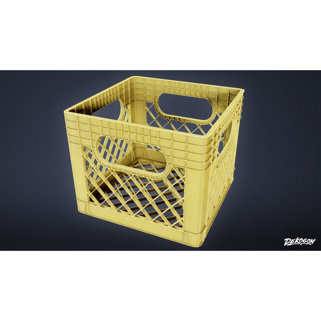 Food Crate 3D Model – Low Poly Game Asset, FBX with PBR Textures - View 7