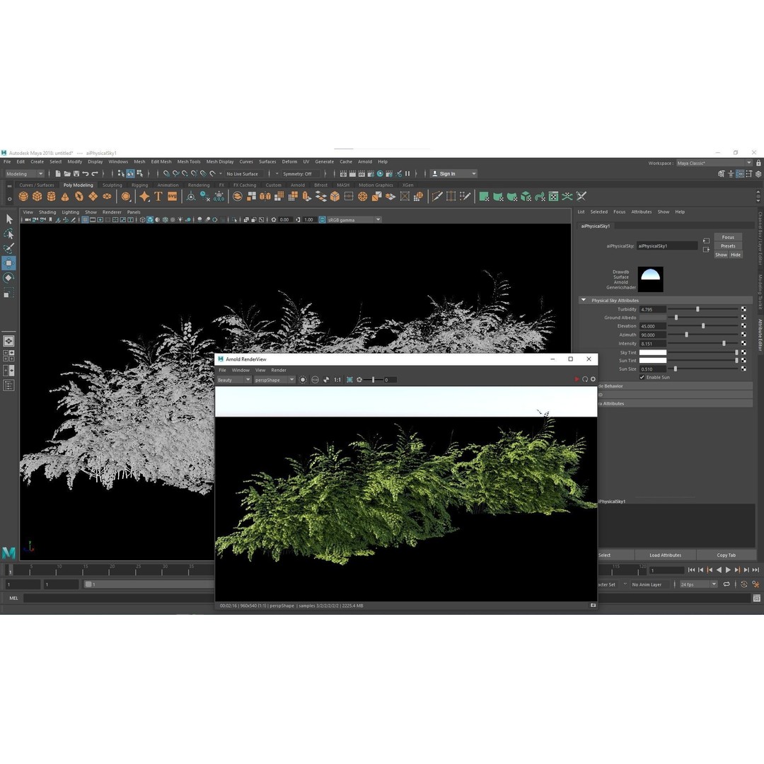 Adiantum Capillus Veneris Fern 3D Model – High Detail, Game Ready, Multiple Formats - View 8