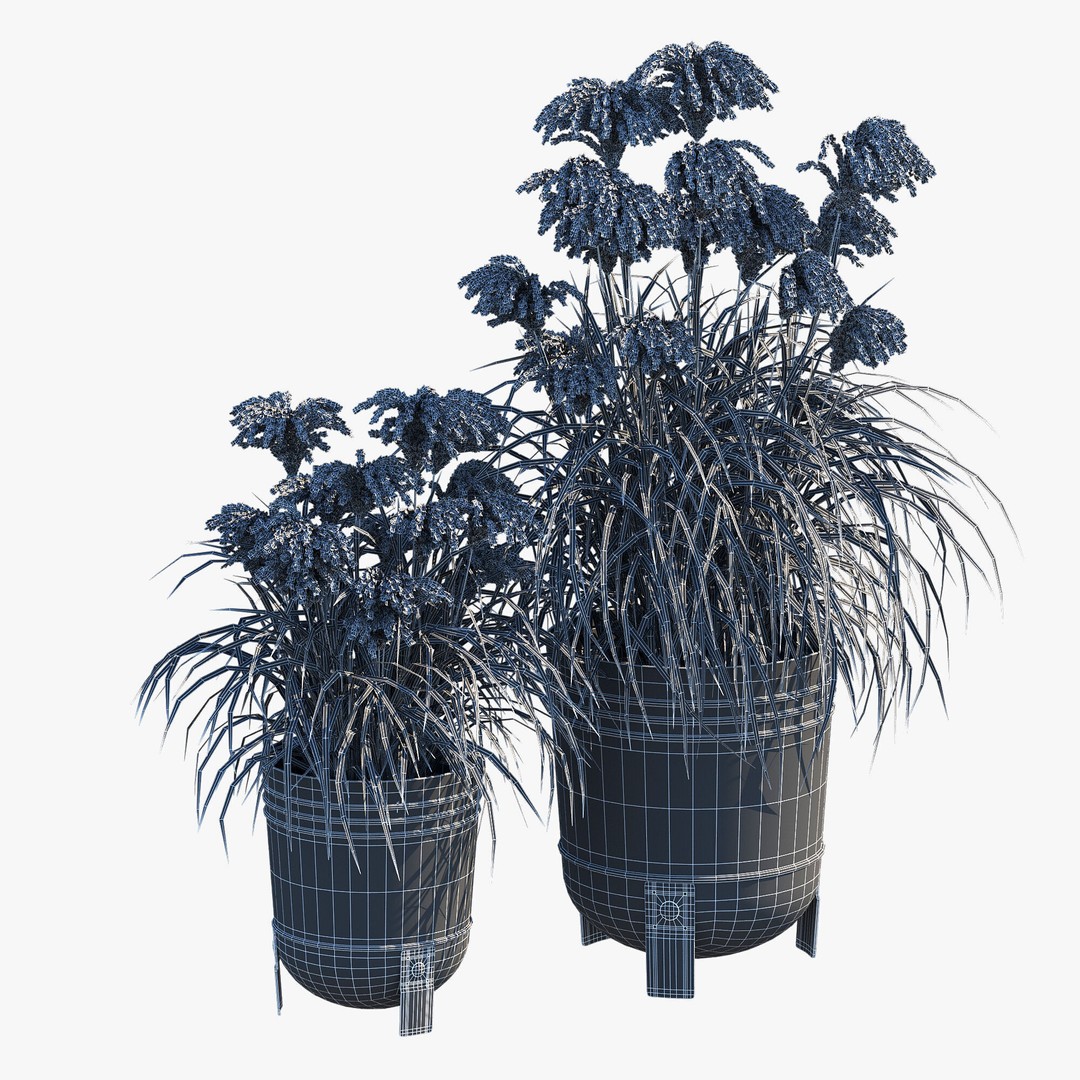 Parlronn Plant Pot 3D Model – High Poly PBR Asset, FBX - View 6