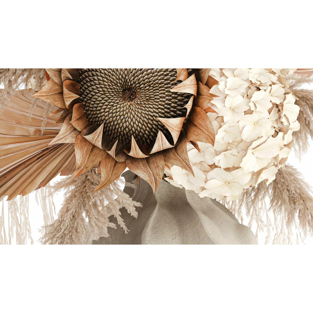Dried Flower Bouquet 3D Model – Decorative Natural Arrangement, FBX - View 7