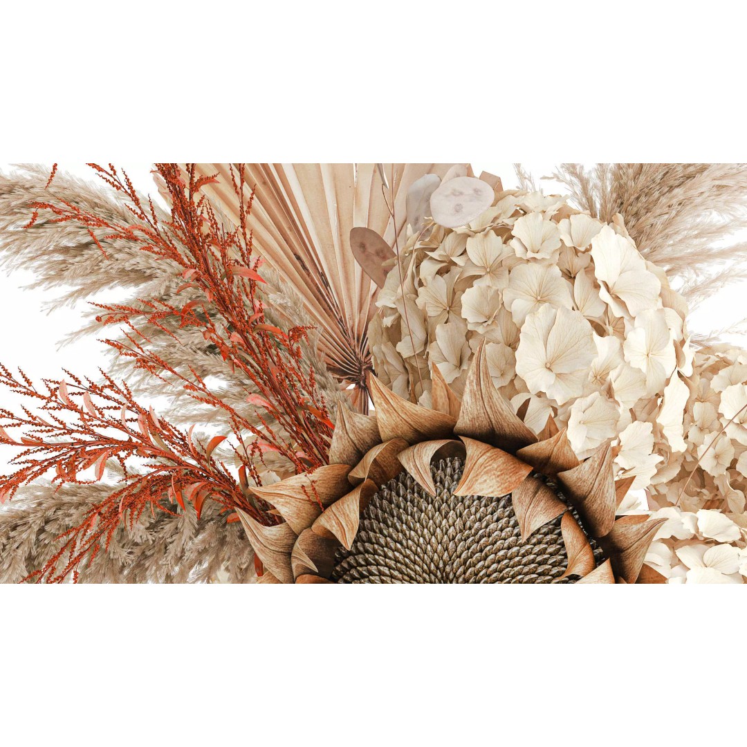 Dried Flower Bouquet 3D Model – Decorative Natural Arrangement, FBX - View 8