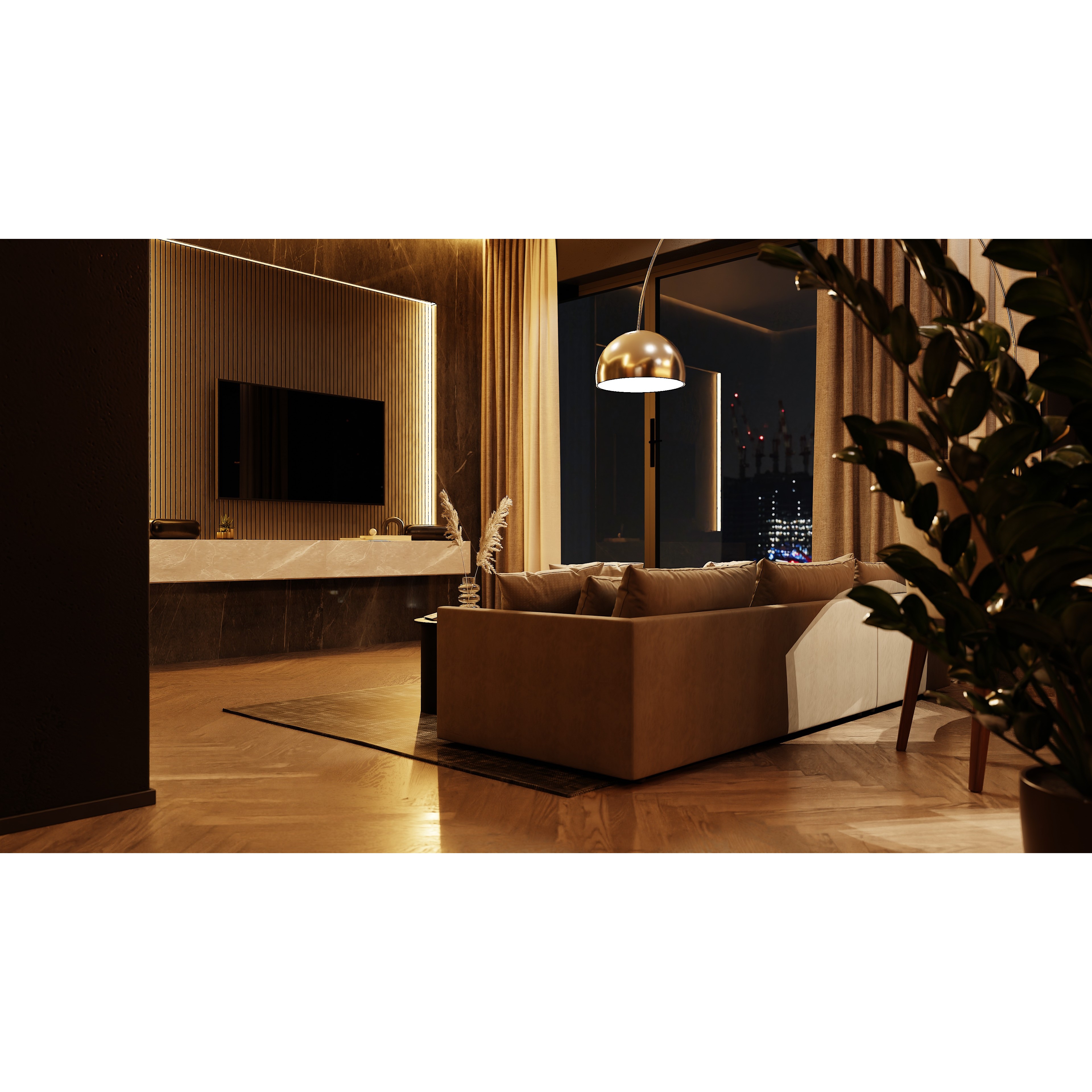 Modern Apartment Scene - High-Poly Blender 3D Model - View 9