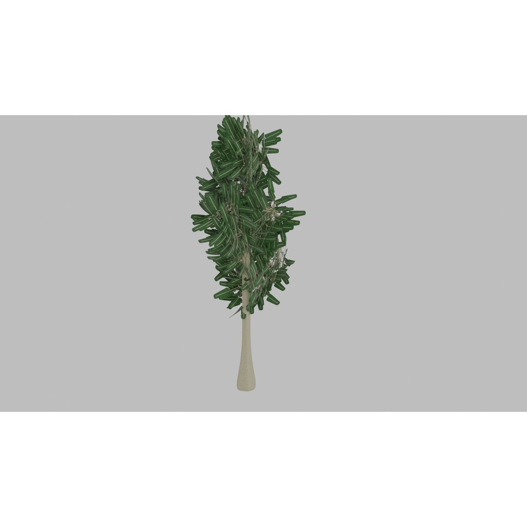Tree 3D Model – Low Poly with Four Foliage Types, Blender - View 11