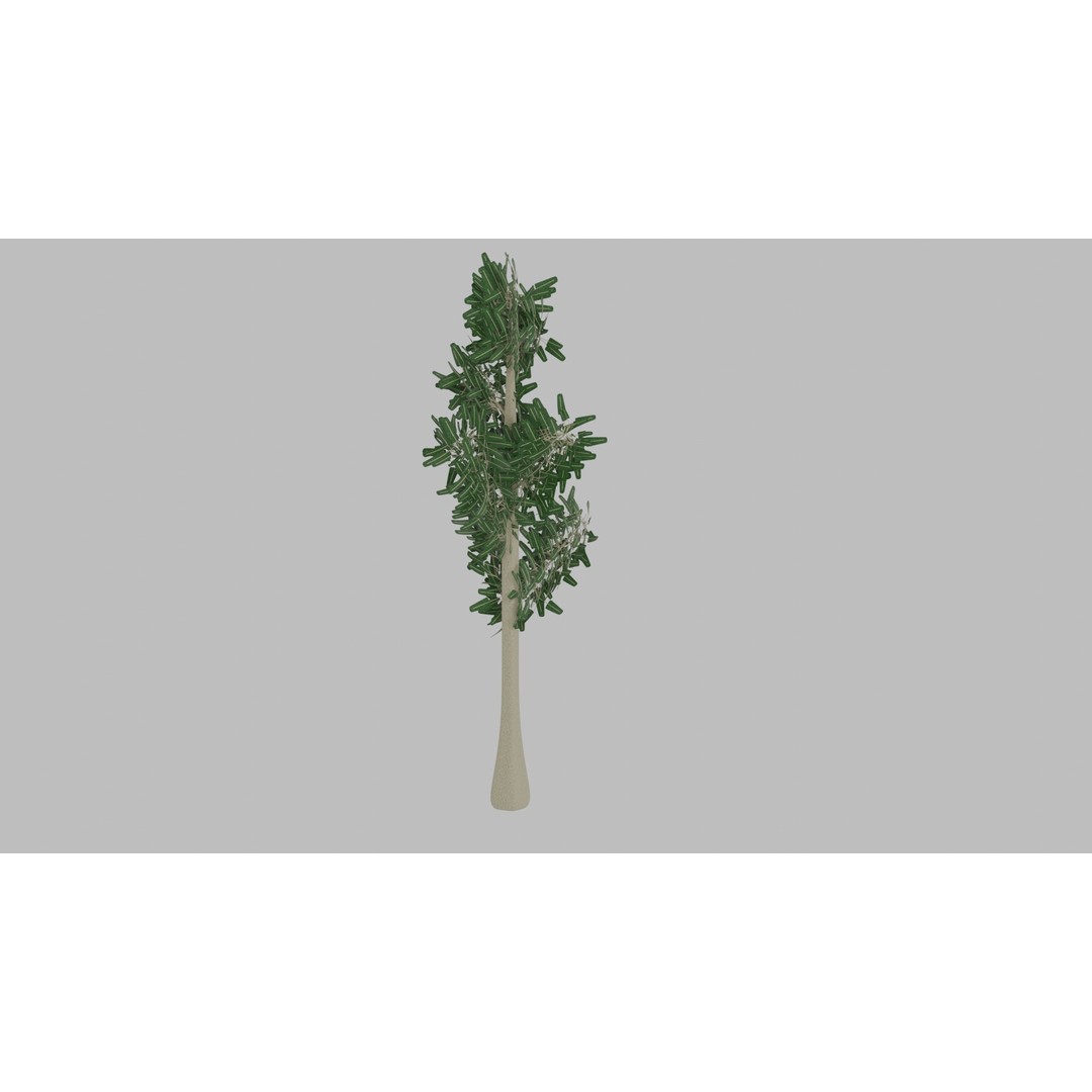 Tree 3D Model – Low Poly with Four Foliage Types, Blender - View 12
