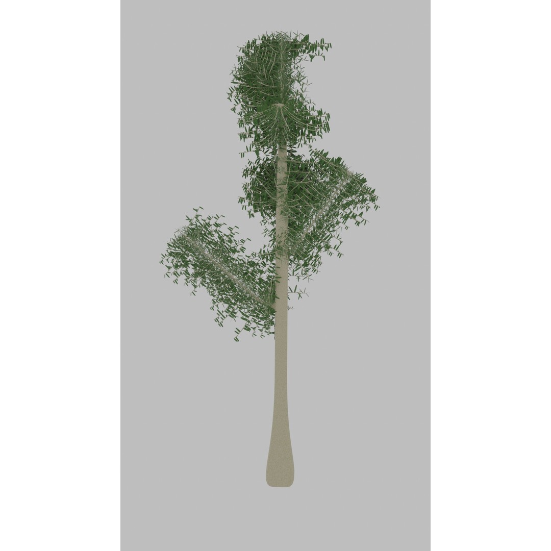 Tree 3D Model – Low Poly with Four Foliage Types, Blender - View 14