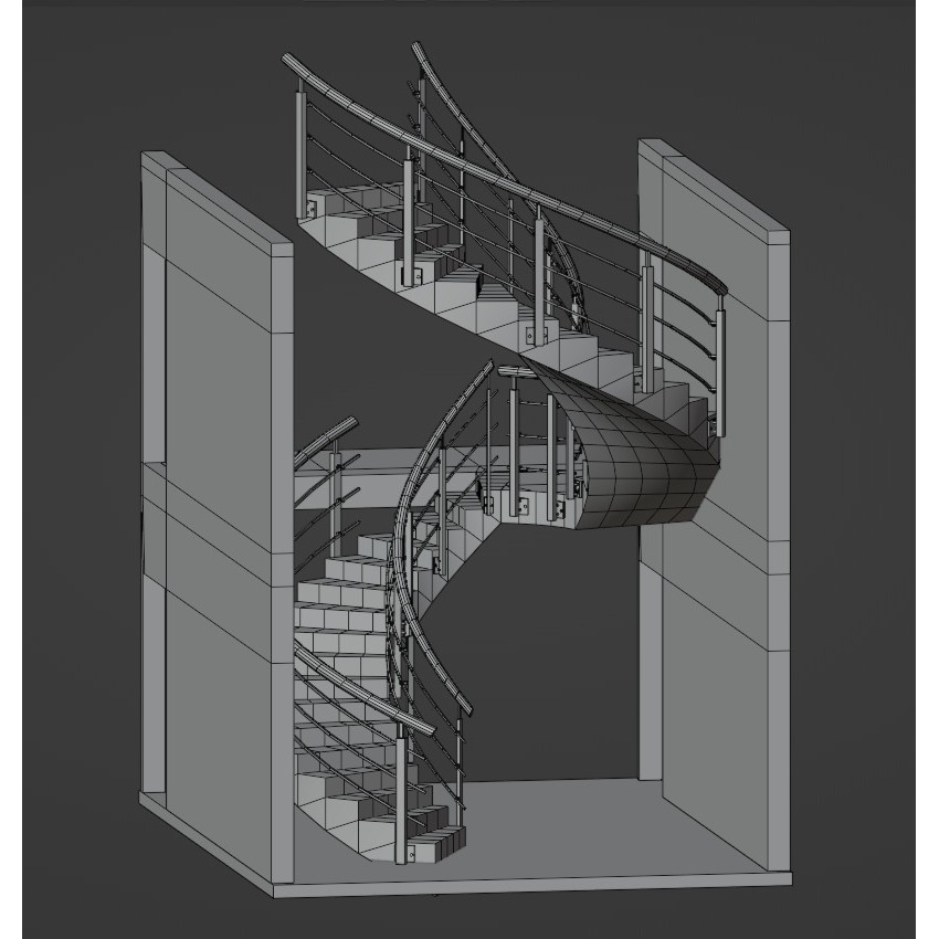 Brick Building with Interior - Low-Poly Game-Ready 3D Model