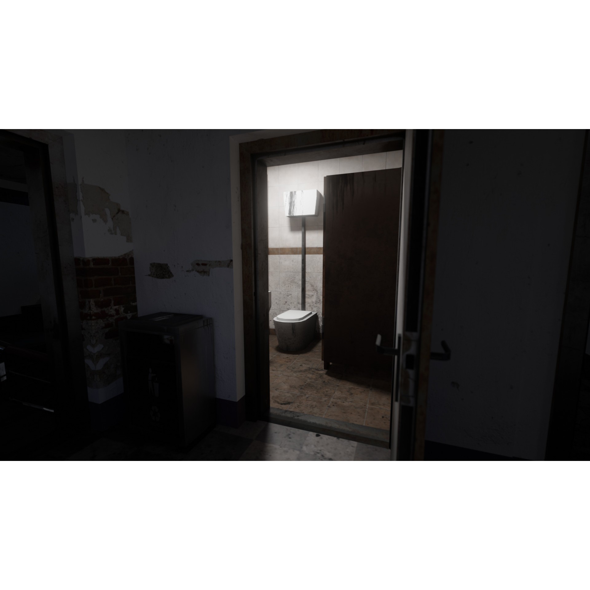 Brick Building with Interior - Low-Poly Game-Ready 3D Model - View 13