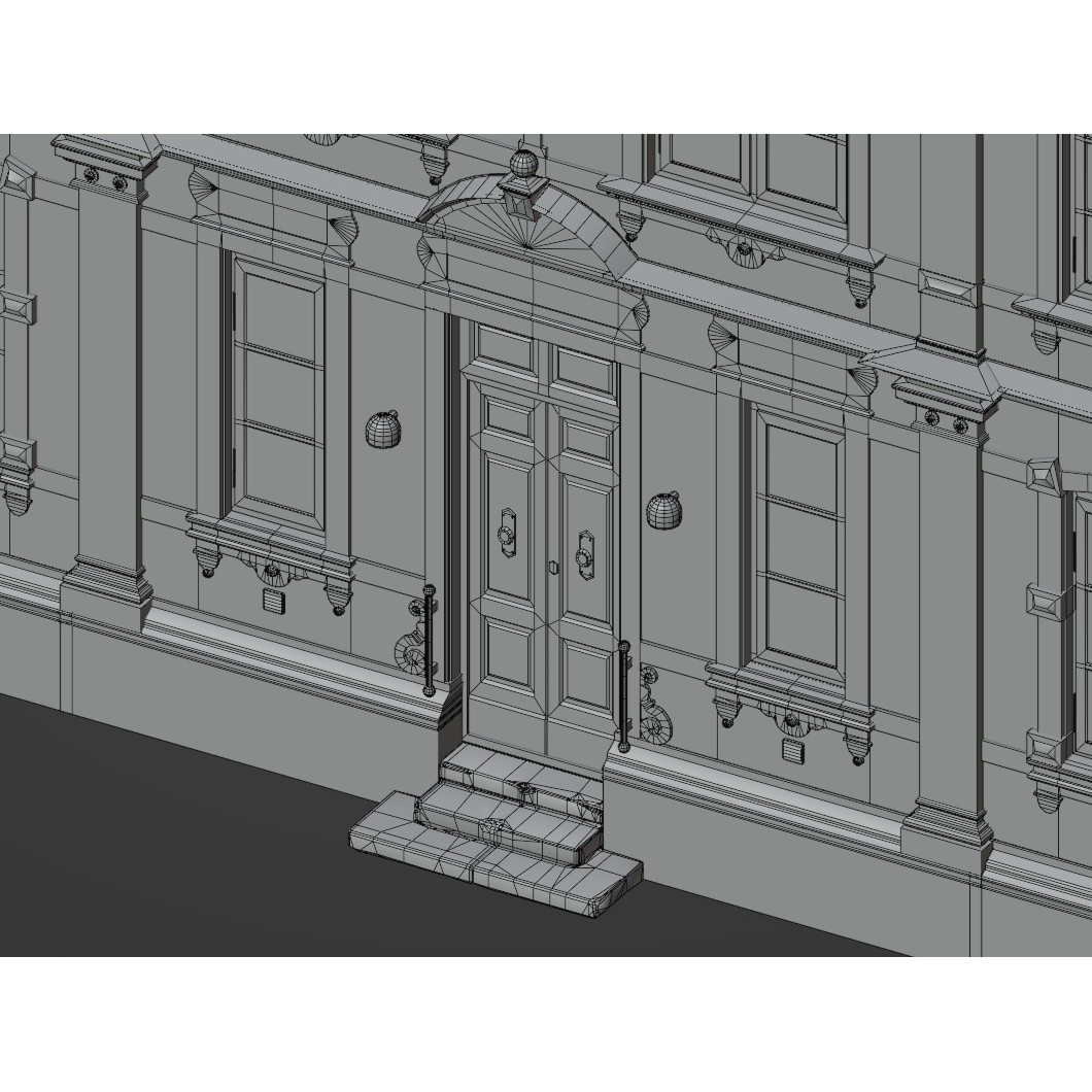 Brick Building with Interior - Low-Poly Game-Ready 3D Model - View 22