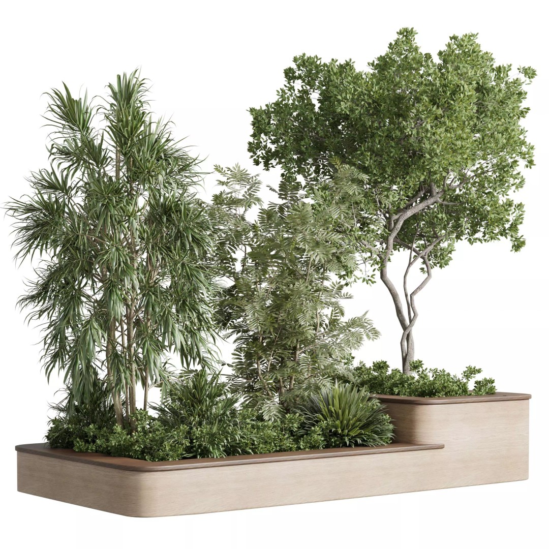 Indoor Plants Set 3D Model – PBR Textured Pot Plants, FBX, OBJ - View 2