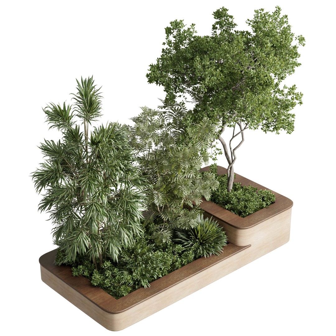 Indoor Plants Set 3D Model – PBR Textured Pot Plants, FBX, OBJ - View 4