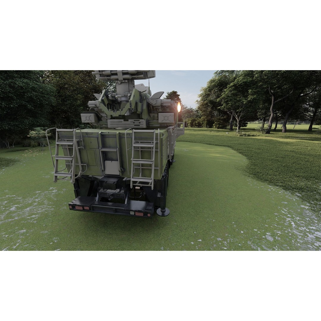 Pantsir 96K6-S1 3D Model – Detailed Military Vehicle Asset, FBX, OBJ - View 14