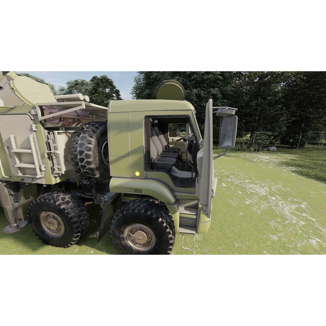 Pantsir 96K6-S1 3D Model – Detailed Military Vehicle Asset, FBX, OBJ - View 17