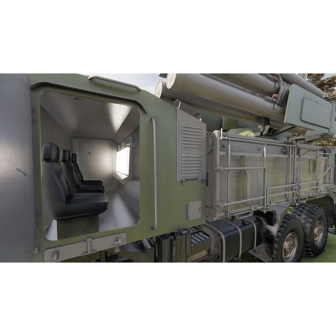 Pantsir 96K6-S1 3D Model – Detailed Military Vehicle Asset, FBX, OBJ - View 19
