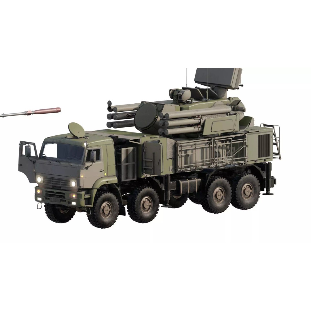 Pantsir 96K6-S1 3D Model – Detailed Military Vehicle Asset, FBX, OBJ - View 2