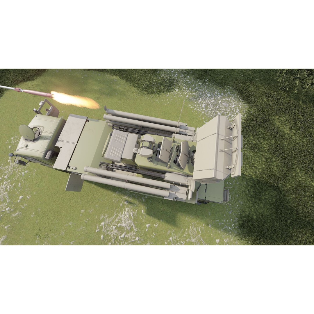 Pantsir 96K6-S1 3D Model – Detailed Military Vehicle Asset, FBX, OBJ - View 25