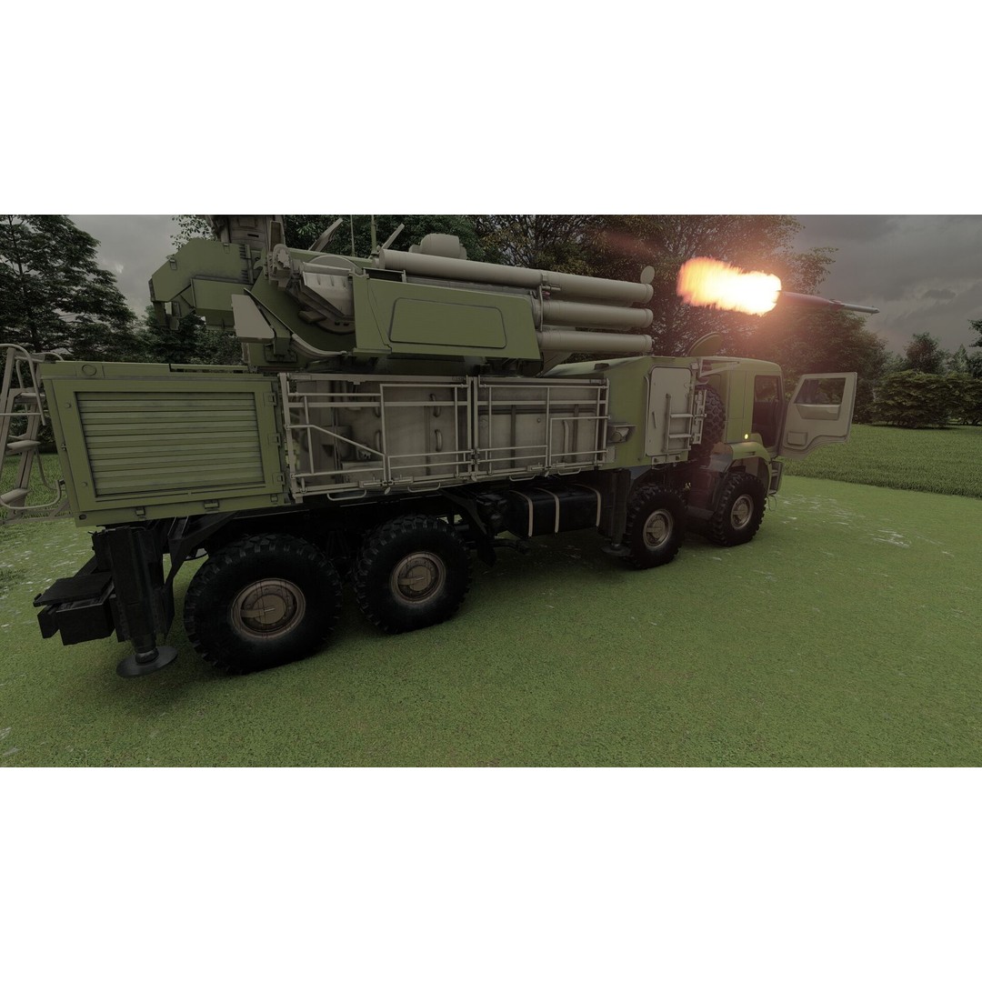 Pantsir 96K6-S1 3D Model – Detailed Military Vehicle Asset, FBX, OBJ - View 34