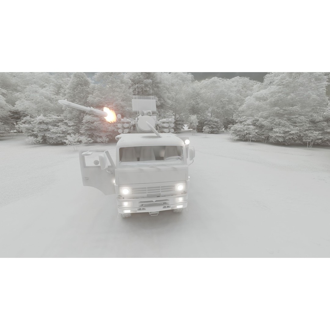 Pantsir 96K6-S1 3D Model – Detailed Military Vehicle Asset, FBX, OBJ - View 36