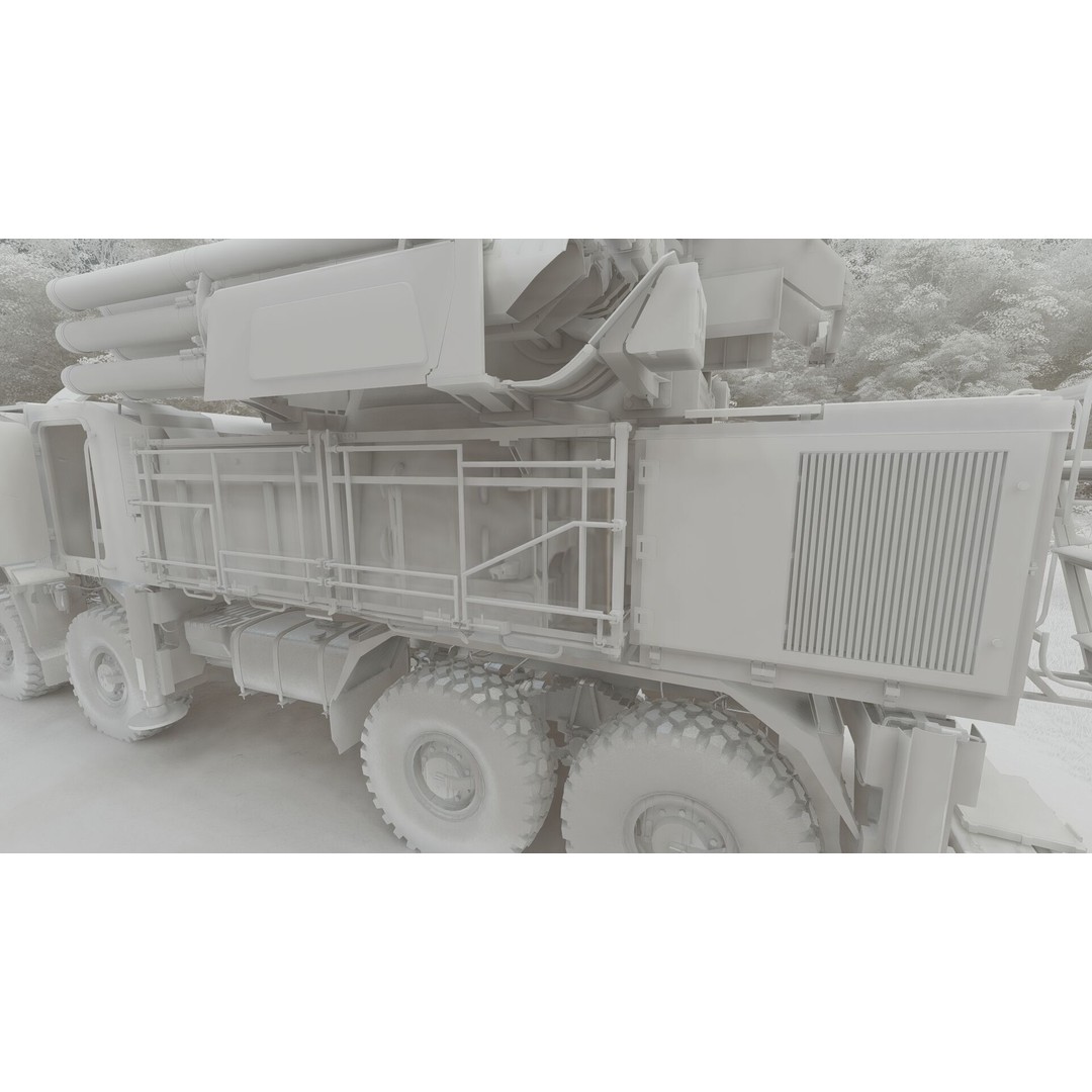 Pantsir 96K6-S1 3D Model – Detailed Military Vehicle Asset, FBX, OBJ - View 39