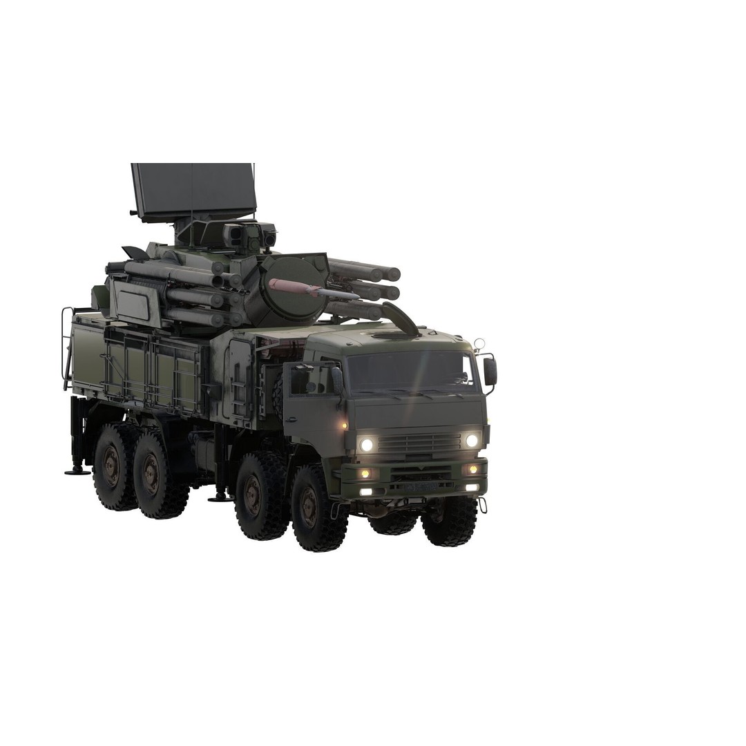 Pantsir 96K6-S1 3D Model – Detailed Military Vehicle Asset, FBX, OBJ - View 4
