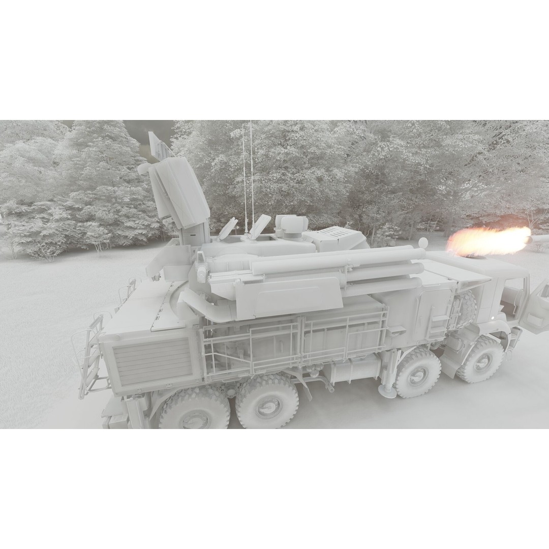 Pantsir 96K6-S1 3D Model – Detailed Military Vehicle Asset, FBX, OBJ - View 41