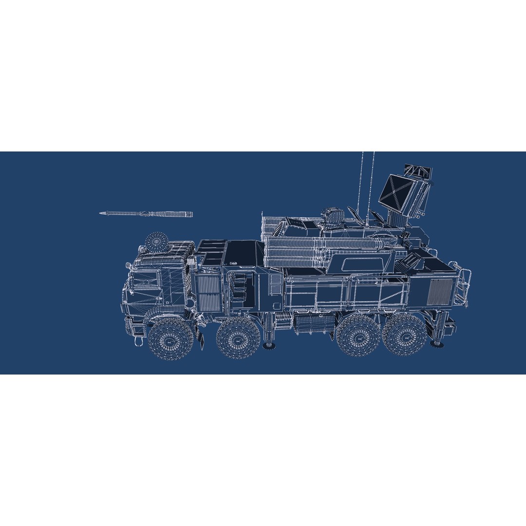 Pantsir 96K6-S1 3D Model – Detailed Military Vehicle Asset, FBX, OBJ - View 47