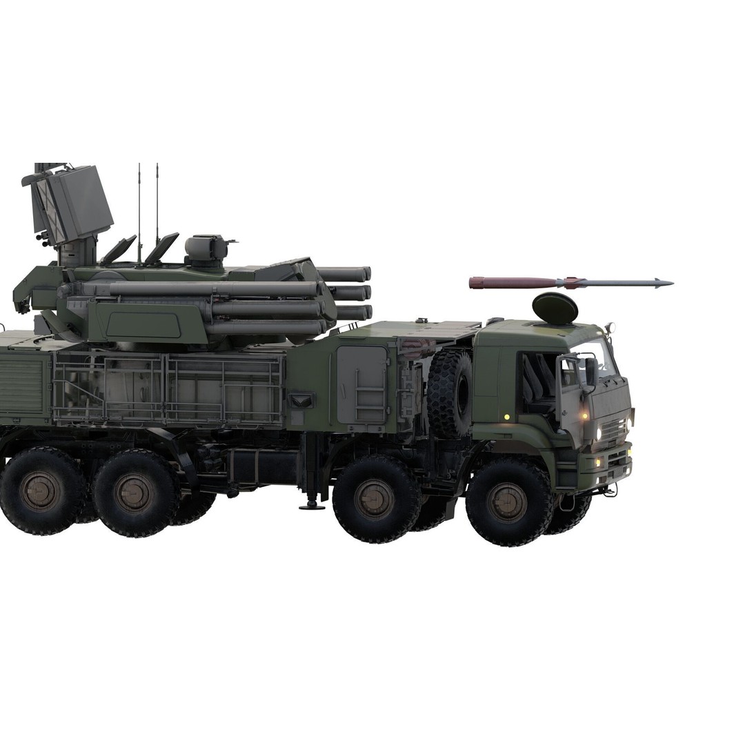 Pantsir 96K6-S1 3D Model – Detailed Military Vehicle Asset, FBX, OBJ - View 5