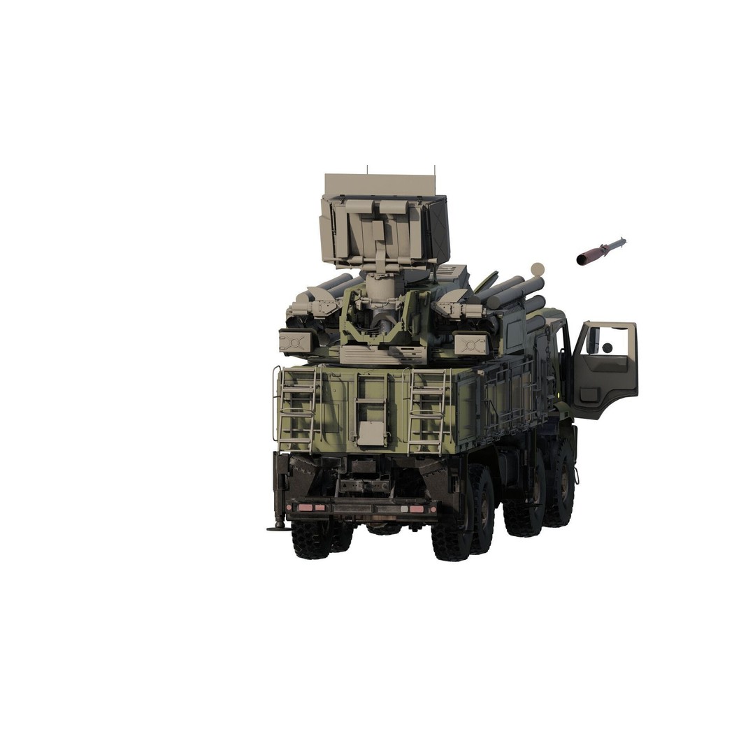 Pantsir 96K6-S1 3D Model – Detailed Military Vehicle Asset, FBX, OBJ - View 7
