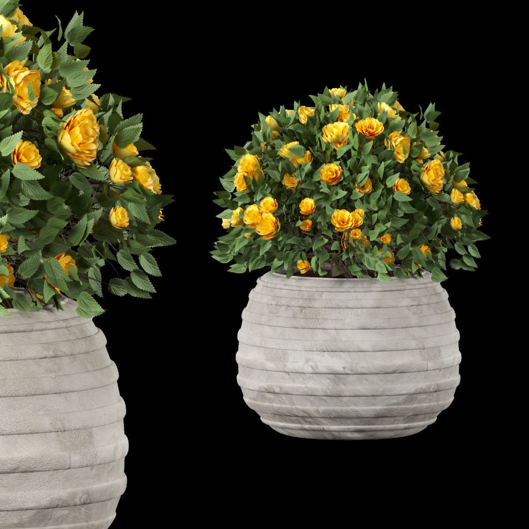 Flowering Bush 3D Model – High Poly PBR Asset, FBX & OBJ - View 4