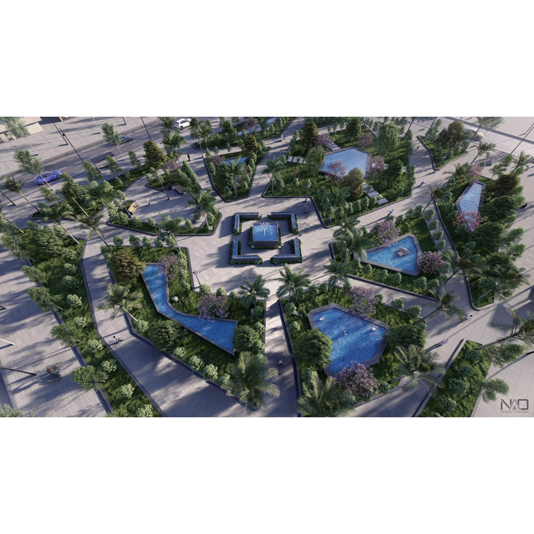 Syrac Park 3D Model – Modern Landscape Design for Archviz
