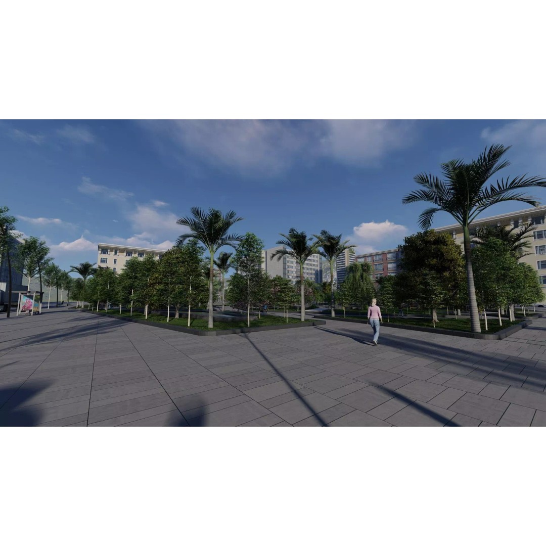 Syrac Park 3D Model – Modern Landscape Design for Archviz - View 15
