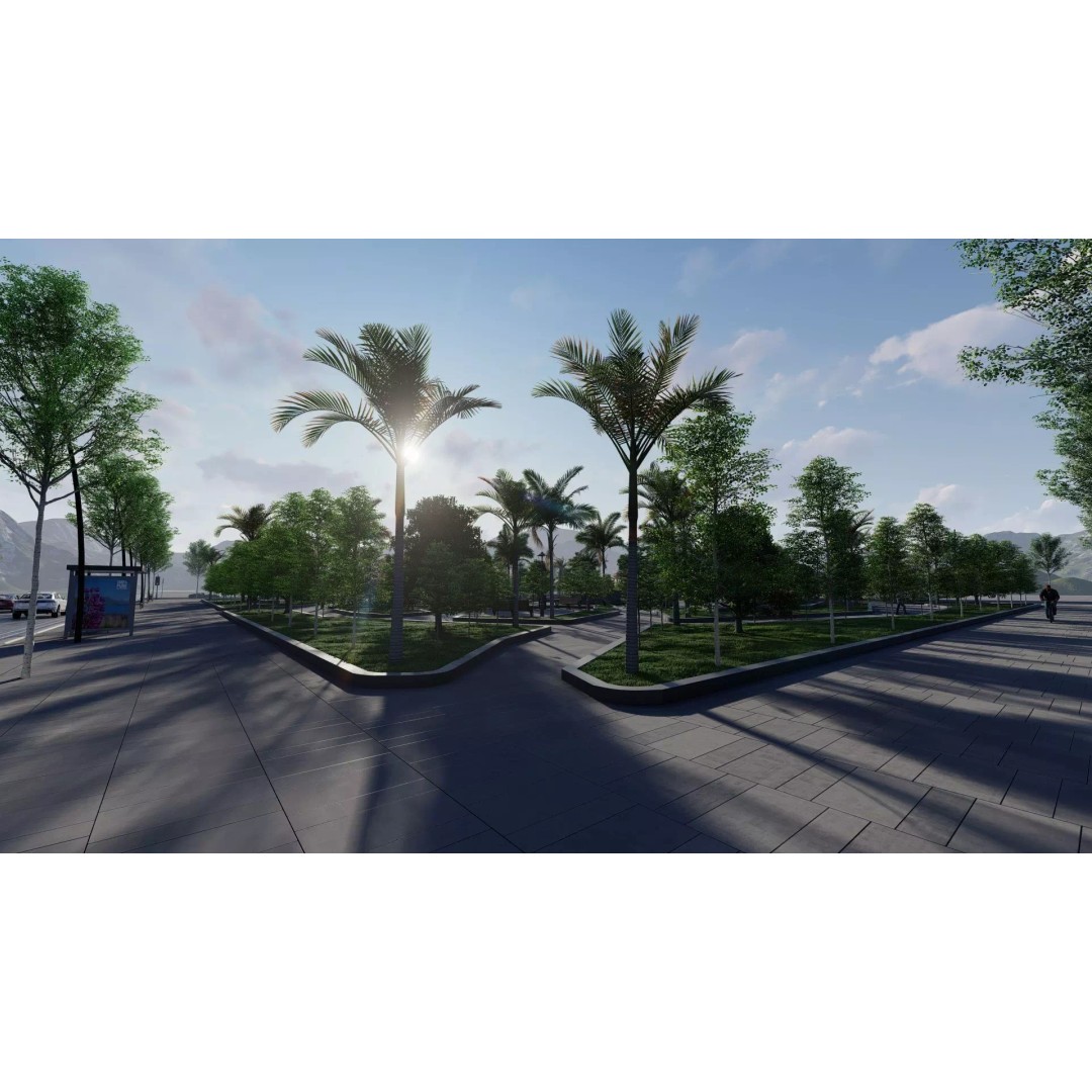 Syrac Park 3D Model – Modern Landscape Design for Archviz - View 17