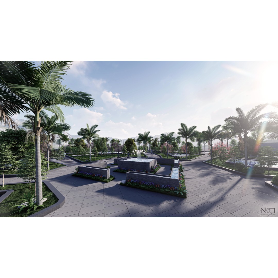 Syrac Park 3D Model – Modern Landscape Design for Archviz - View 2