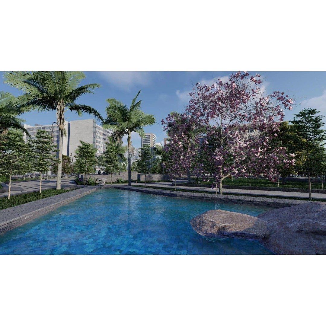 Syrac Park 3D Model – Modern Landscape Design for Archviz - View 21