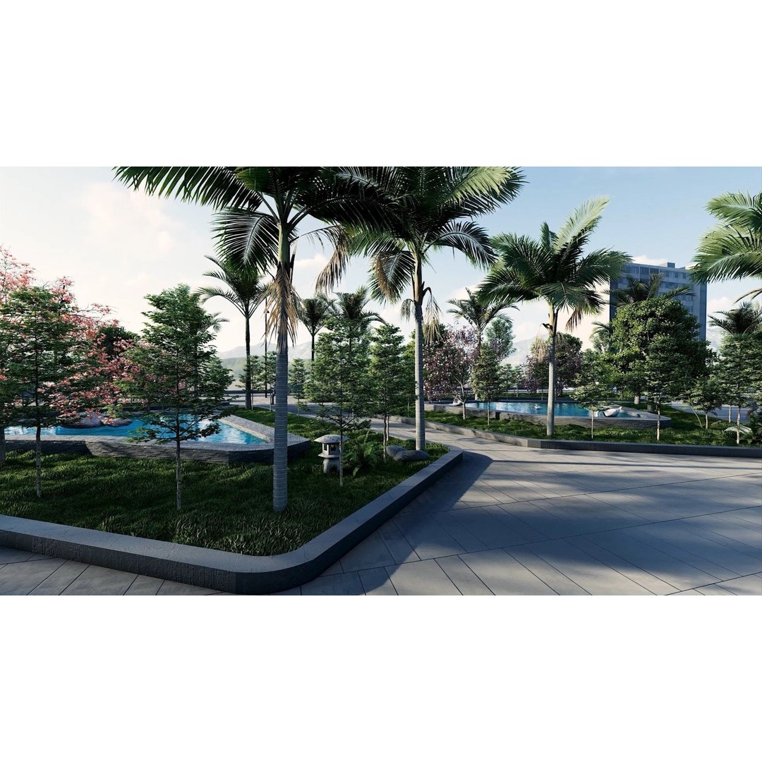 Syrac Park 3D Model – Modern Landscape Design for Archviz - View 5
