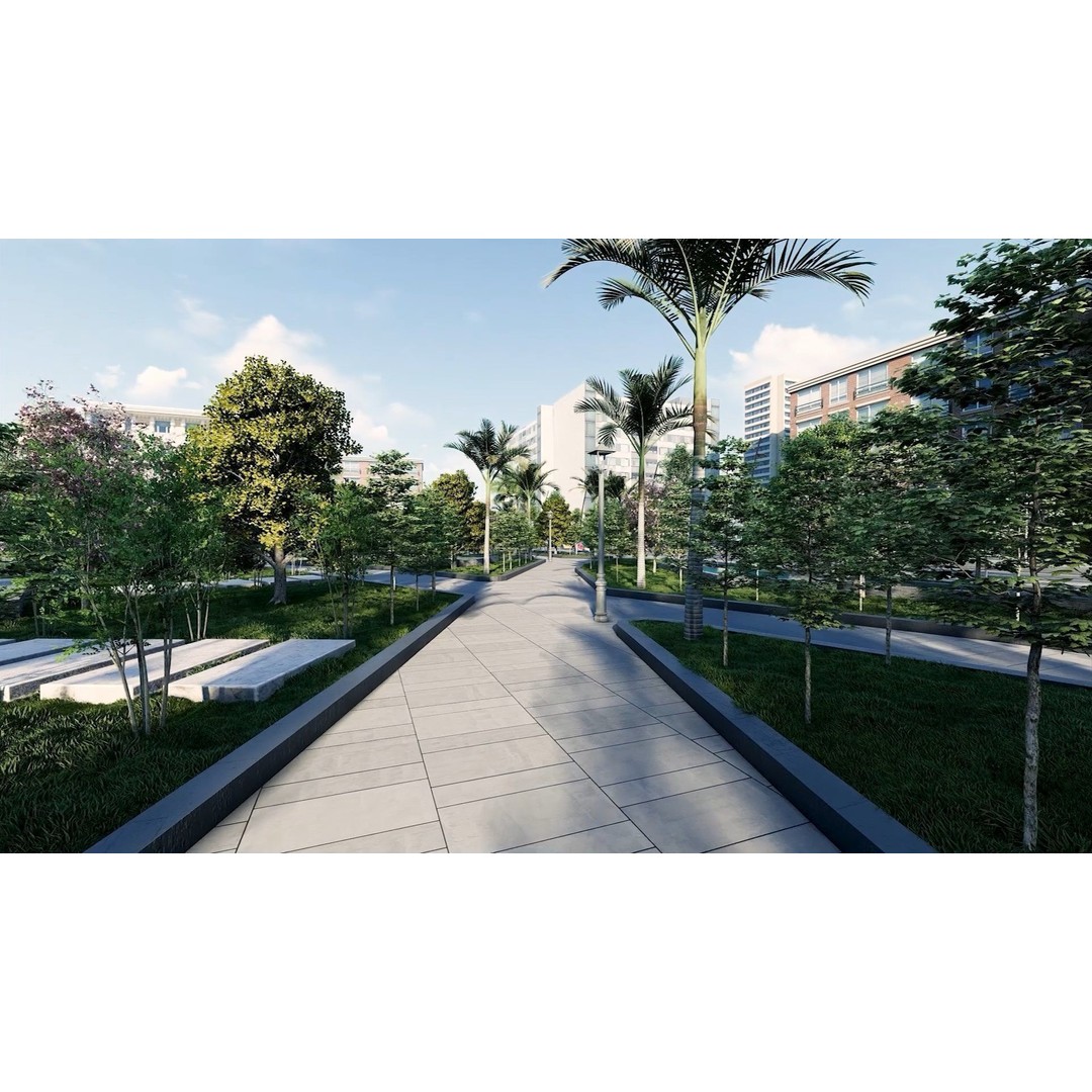 Syrac Park 3D Model – Modern Landscape Design for Archviz - View 6