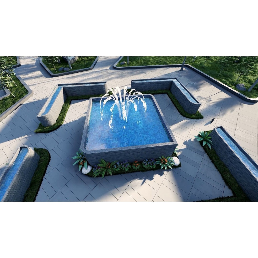 Syrac Park 3D Model – Modern Landscape Design for Archviz - View 7