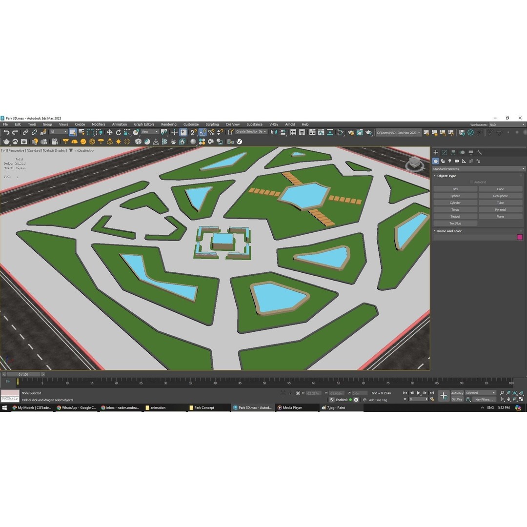 Syrac Park 3D Model – Modern Landscape Design for Archviz - View 8