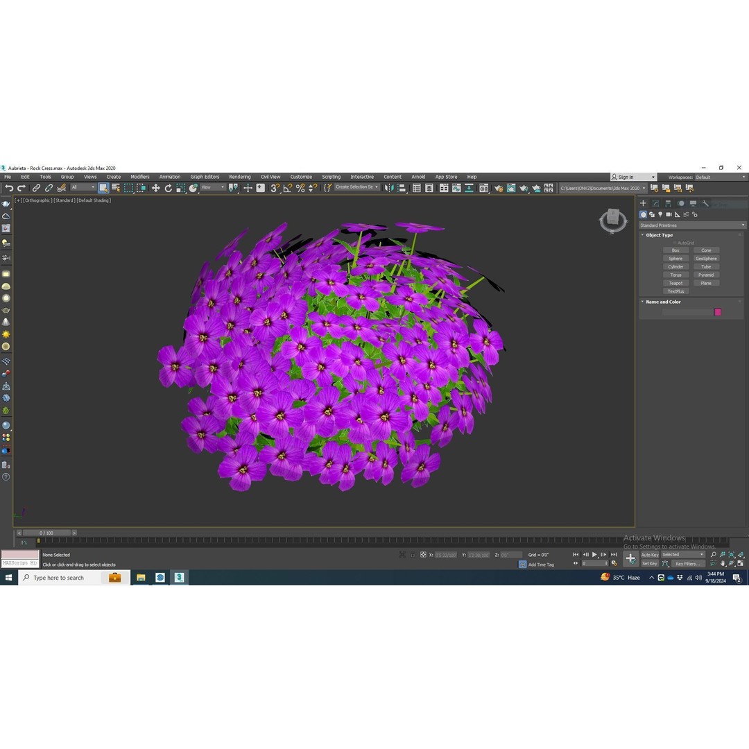 Aubrieta - Rock Cress 3D Model – PBR Game Asset, FBX, VR/AR Ready - View 8
