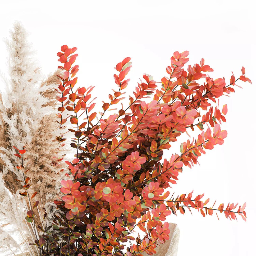 Autumn Flowers Bouquet 3D Model – Realistic Dried Decor, FBX - View 13