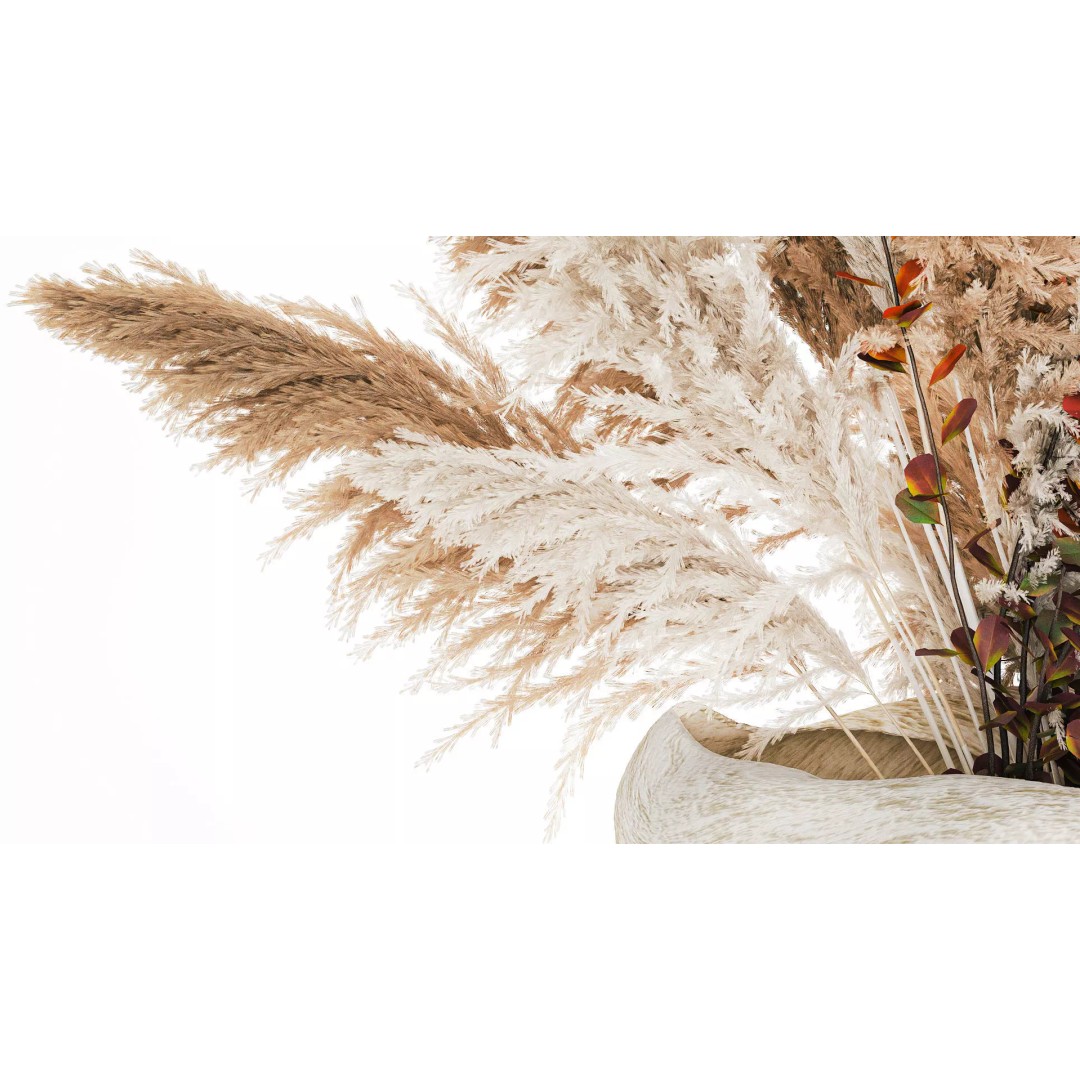 Autumn Flowers Bouquet 3D Model – Realistic Dried Decor, FBX - View 7