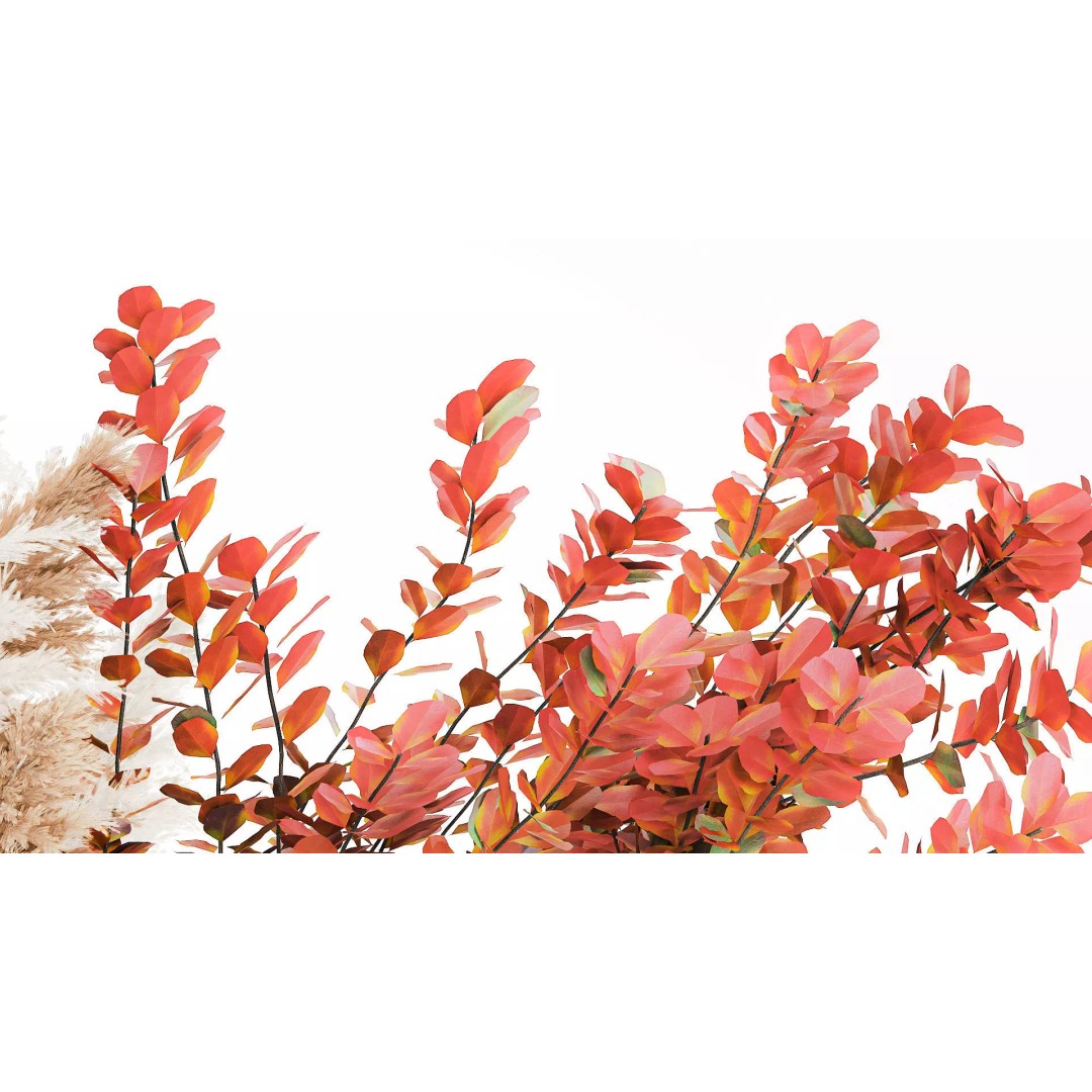 Autumn Flowers Bouquet 3D Model – Realistic Dried Decor, FBX - View 9