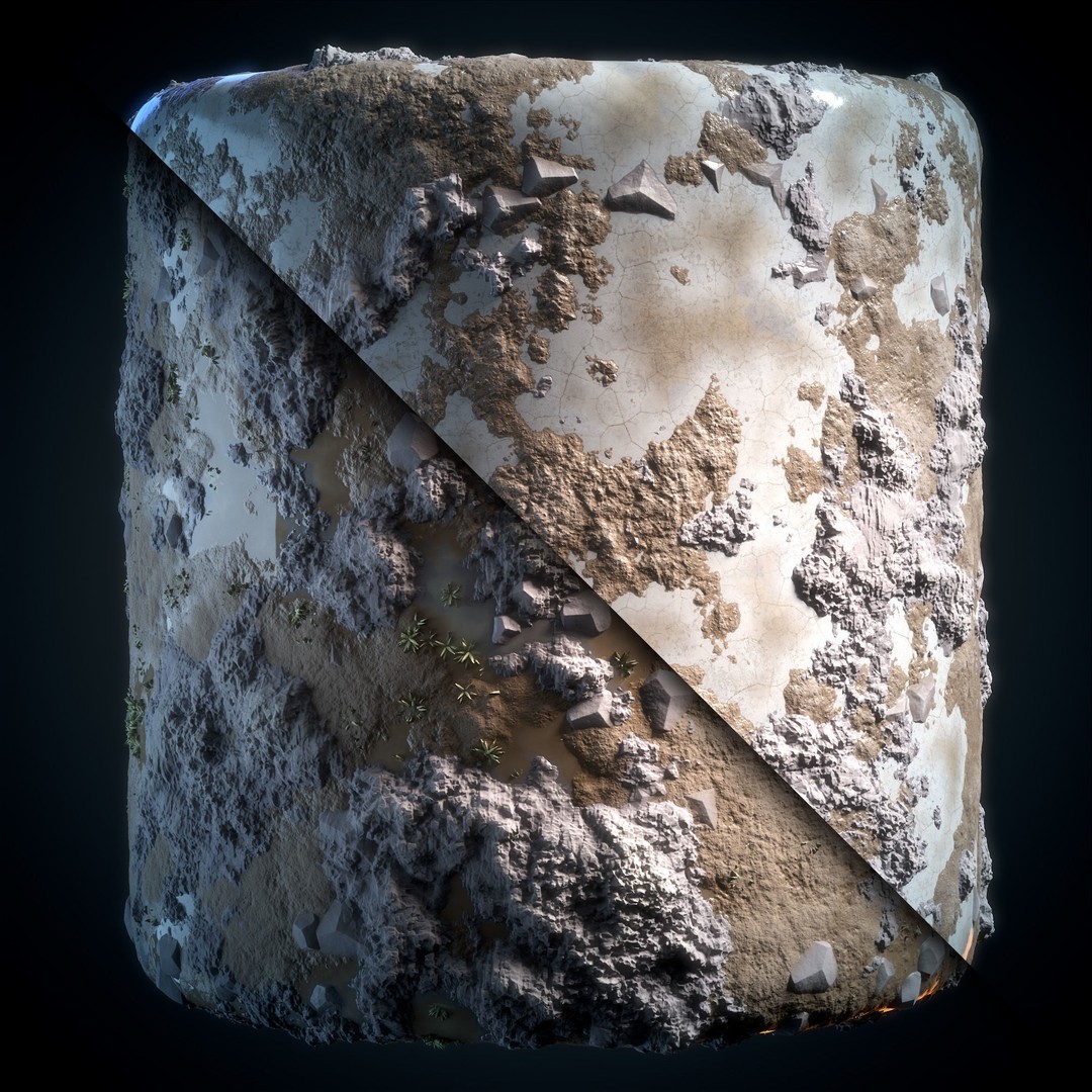 Grass and Ground 3D Model – Stylized Textures, PBR, SBSAR - View 7