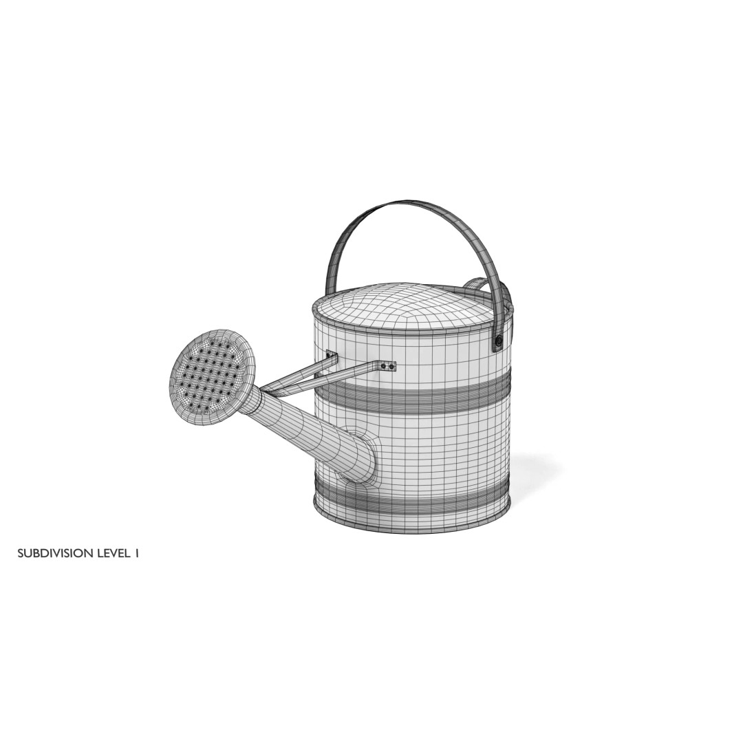 Rusty Watering Can 3D Model – Realistic Garden Tool, PBR Textures