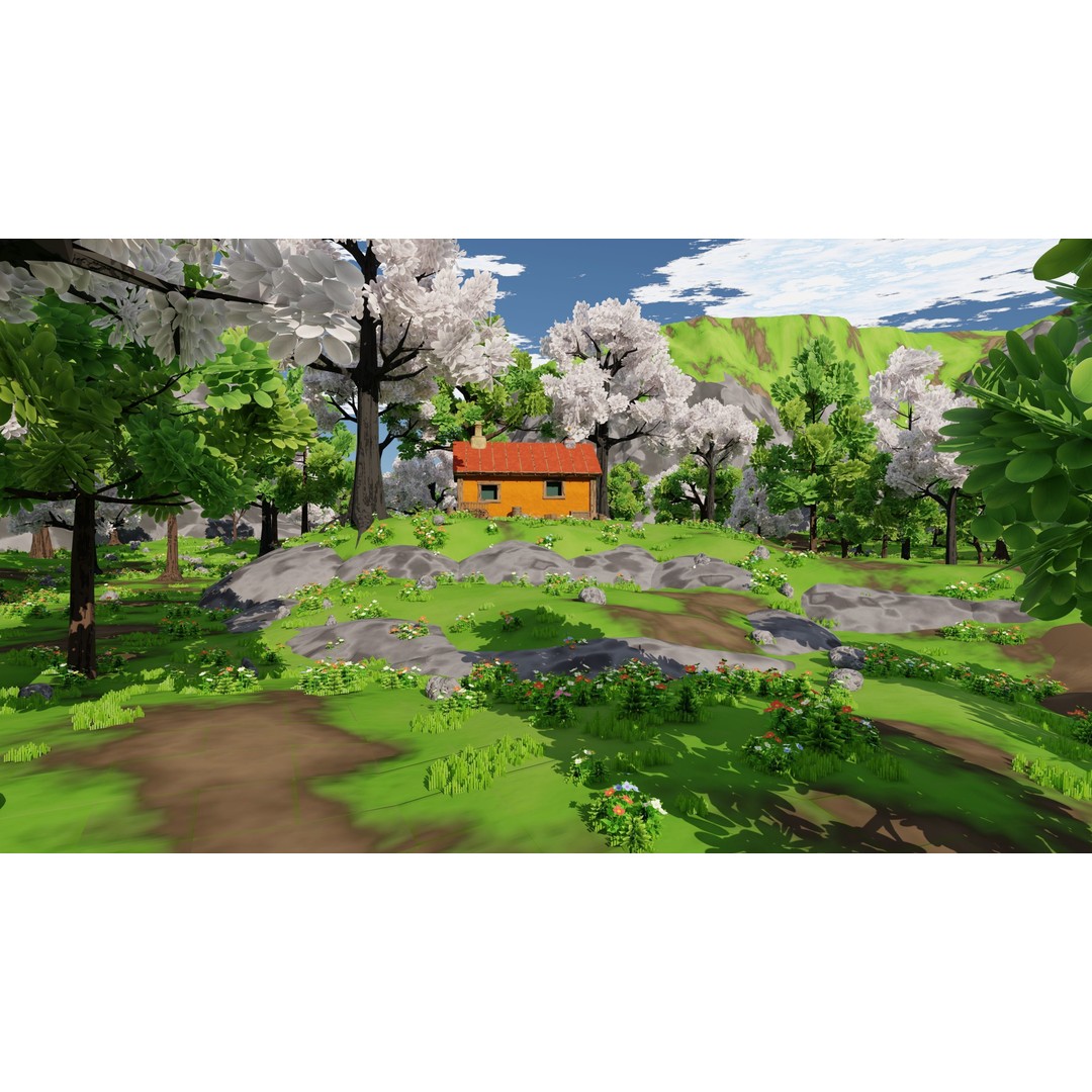 River Mountain Scene 3D Model – High Poly Environment, Blender & FBX - View 10