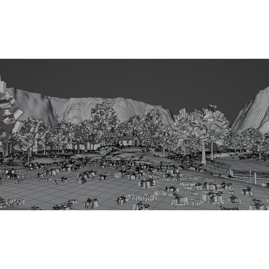 River Mountain Scene 3D Model – High Poly Environment, Blender & FBX - View 18