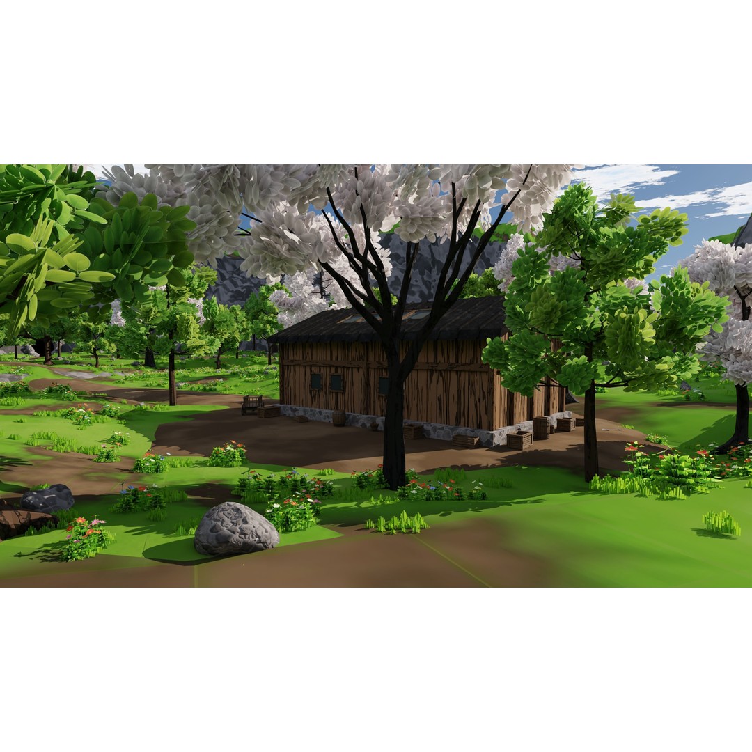 River Mountain Scene 3D Model – High Poly Environment, Blender & FBX - View 21