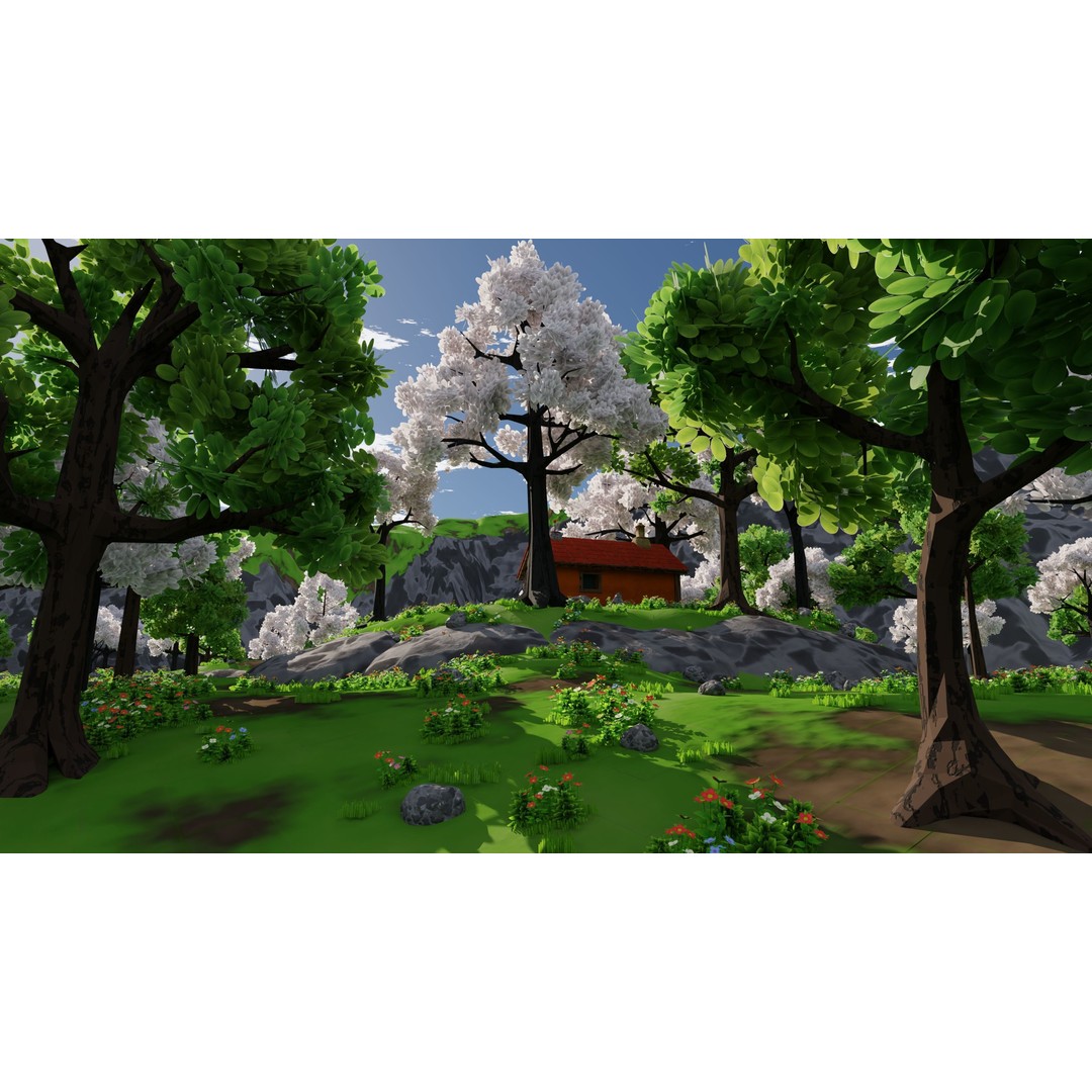 River Mountain Scene 3D Model – High Poly Environment, Blender & FBX - View 29